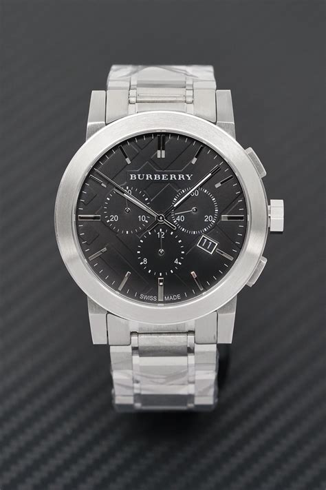 burberry men's the city bracelet watch 42mm|Burberry Men's Chronograph The City Black Watch BU9351.